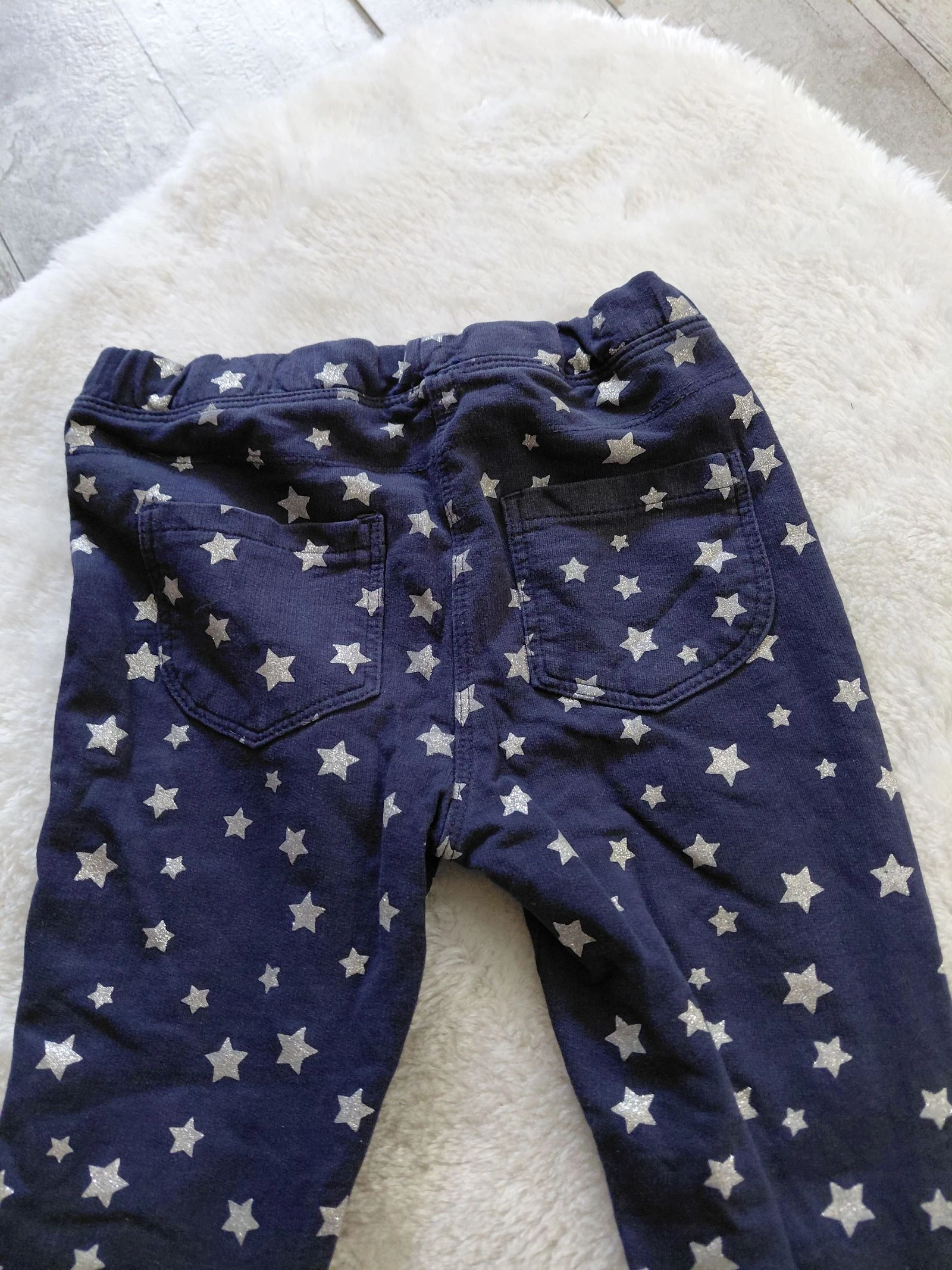 Pantalon souple bleu marine motifs étoiles argenté 4 ans – photo 5